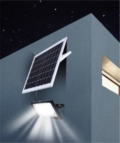 Foyu Στεγανός Ηλιακός Προβολέας LED 60W με Τηλεχειριστήριο IP67