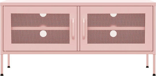 Metal TV Stand Pink M105xD35xH50cm