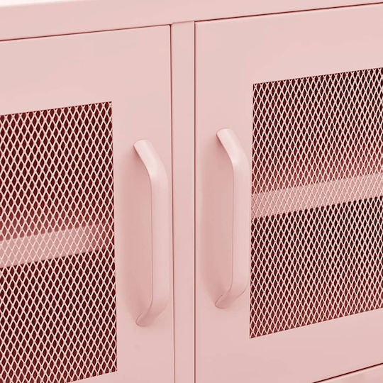 Metal TV Stand Pink M105xD35xH50cm