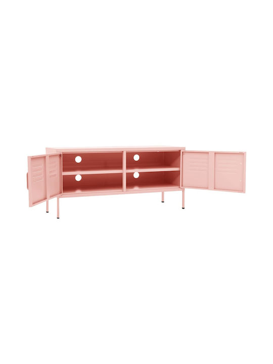 TV Stand Metal Pink L105xW35xH50cm