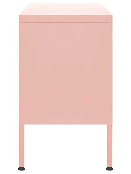 TV Stand Metal Pink L105xW35xH50cm