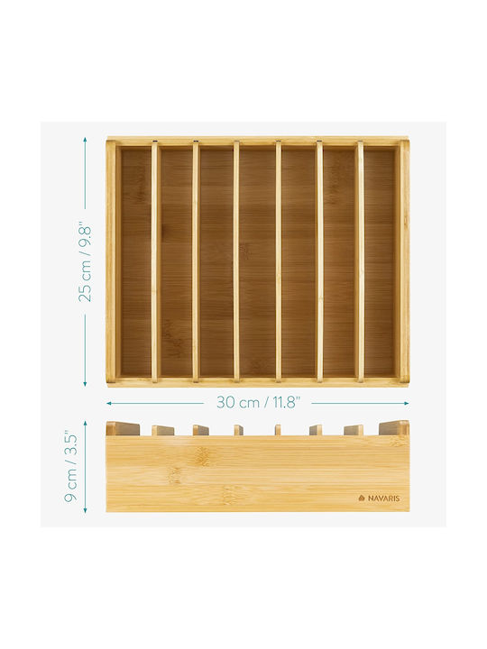 Navaris Επιτραπέζια Βάση Bamboo 30x25x9εκ. Μπεζ