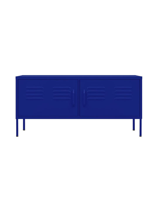 TV-Ständer Mit Metall Nautisch Blau M105xP35xH50cm