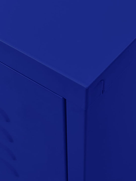 TV-Ständer Mit Metall Nautisch Blau M105xP35xH50cm