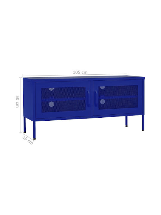 Stand TV Metalic Albastru Naval L105xA35xÎ50cm