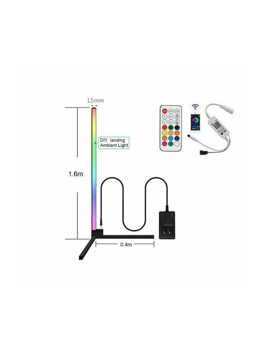 Spot Light LED Φωτιστικό Δαπέδου Υ160xΜ40εκ. με RGB Φως 1400lm Μαύρο