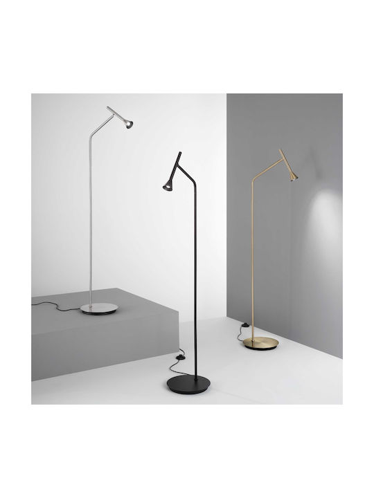 Ideal Lux Diesis LED Floor Lamp H149xW28cm. with Warm White Light 300lm Black