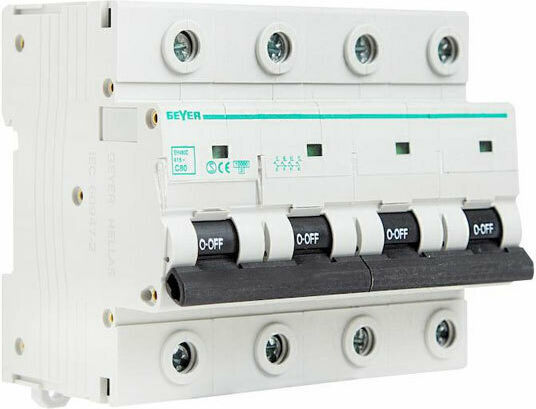 Geyer Αυτόματη Ασφάλεια 80A Τετραπολική AC EH480C