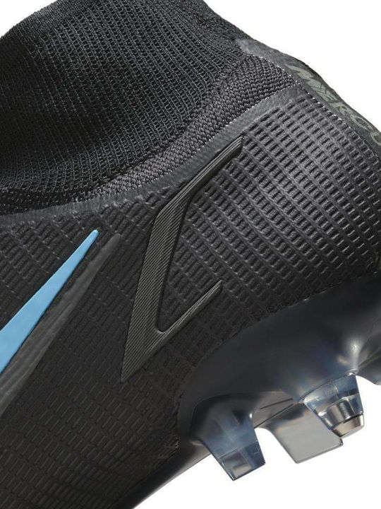Nike Mercurial Superfly 8 Elite AC High Football Shoes SG-Pro with Cleats Black / Iron Grey