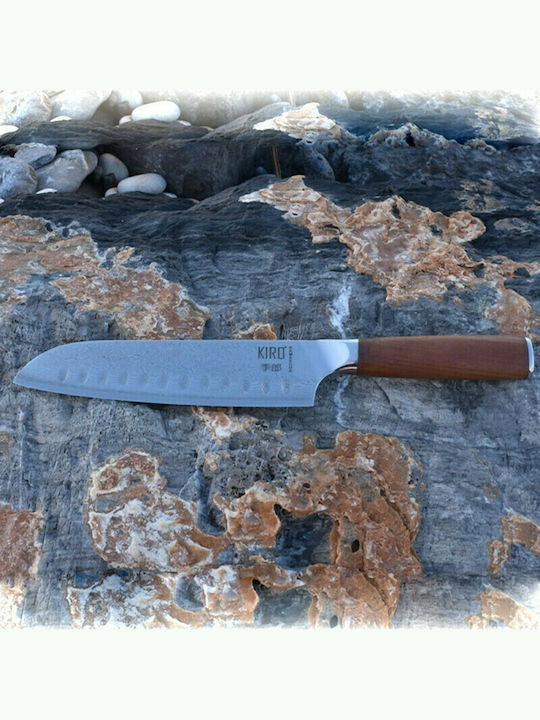Kiro Kasai Нож Santoku от Дамаска Стомана 18см