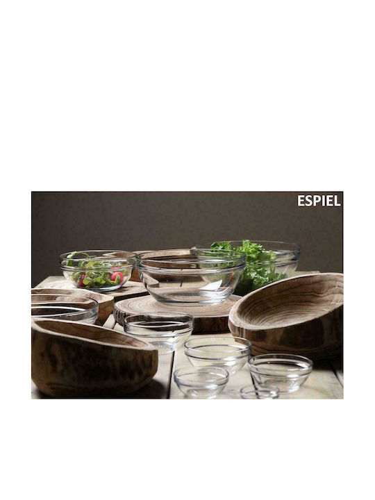Espiel Chef Glass Salad Bowl Transparent 20x20x8.7cm