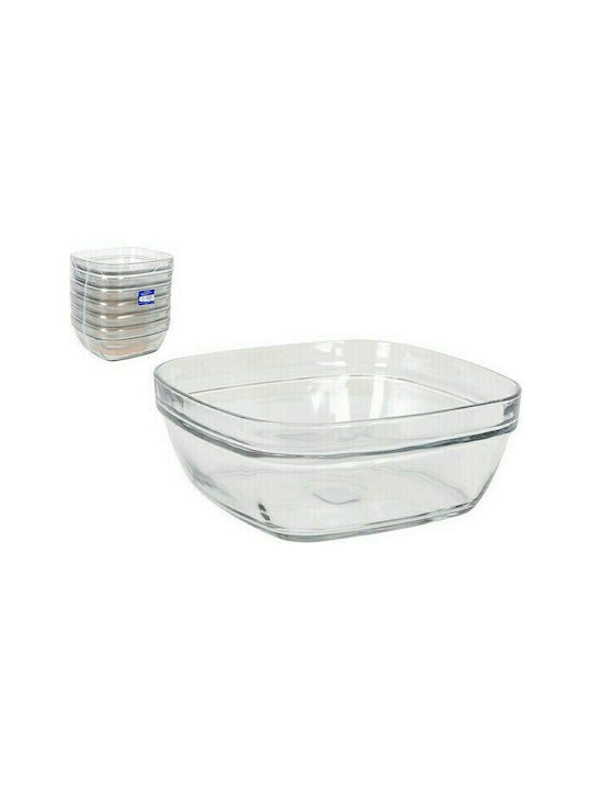 Homestyle Lys Glass Salad Bowl Transparent 20x20cm 6pcs