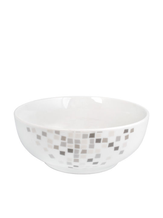 Max Home Σαλατιέρα από Πορσελάνη Λευκή 23x23cm