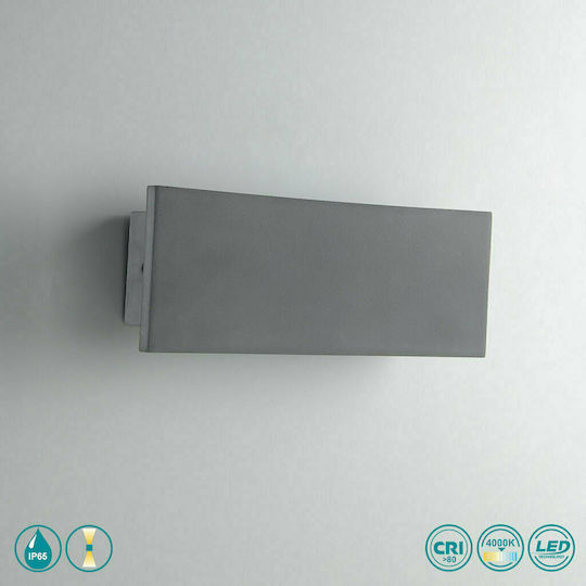 Fan Europe Parker Wandmontierte Außenbeleuchtung Deckenleuchte IP65 8.6W mit Natürliches Weiß Licht Doppelstrahl 30x10.2x4.5cm