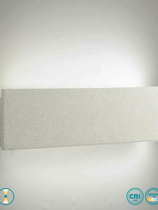 Fan Europe Wandmontierte Außen-Deckenleuchte LED IP65 12W mit Natürliches Weiß Licht Doppelstrahl 40x10.2x4.5εκ.