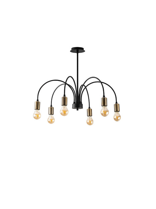 Sorek Pendant Chandelier for 6 Bulbs E27 Black