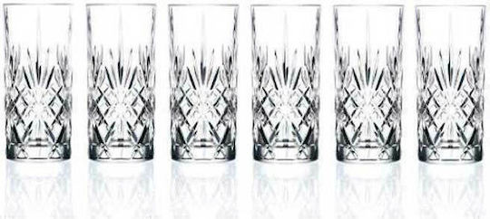 RCR Melodia Σετ Ποτήρια Νερού Κρυστάλλινα Διάφανα 360ml 6τμχ