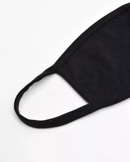 Pennie Freedom Cotton Mask with Double Fabric & Trim 18x11cm Protective Mask Fabric Black 420127-12 1pcs