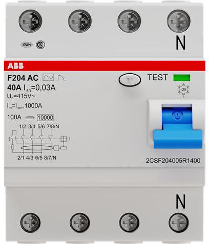 Abb Ρελέ Ράγας Διαρροής 100A Τετραπολικό