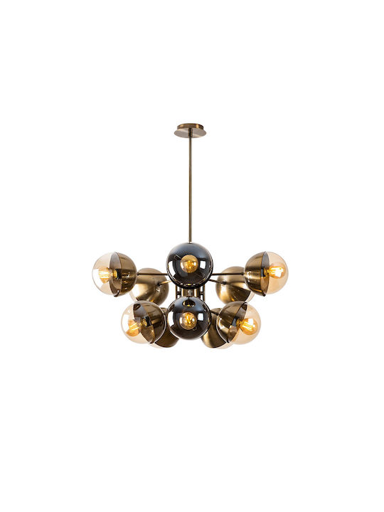 Karsor Pendant Chandelier for 10 Bulbs E27 Gold