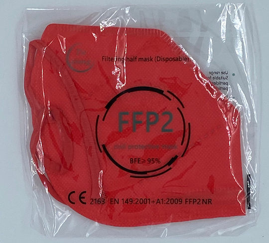 Tiexiong FFP2 Civil Protective Mask BFE >95% Protective Mask FFP2 Red 1pcs