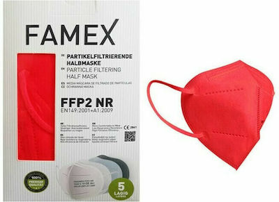 Famex Particle Filtering Half Mask FFP2 NR Mască de protecție FFP2 Roșu 50buc