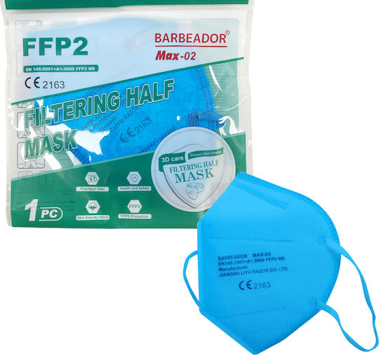Max Barbeador Max-02 Filtering Half Mask FFP2 Kids Protective Mask FFP2 Kids Blue 1pcs