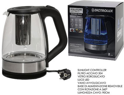 DictroLux 878705 Kettle 2lt 2200W Black