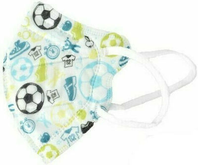 Famex Kids Mask FFP2 NR Protective Mask FFP2 Kids Balls & Sports 1pcs