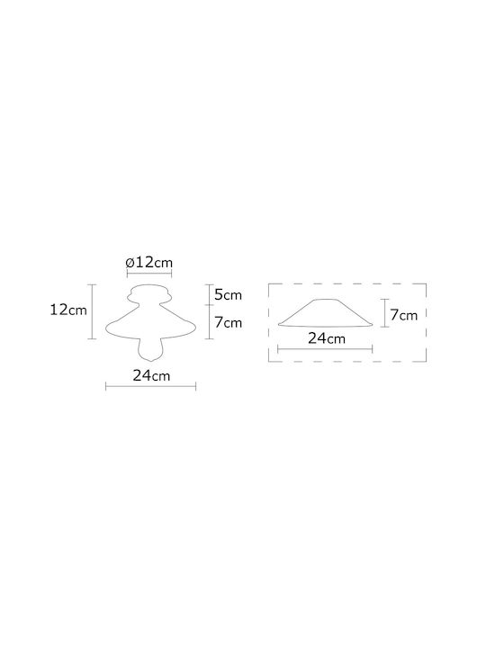 Opviq Berceste Ceiling Mount Light 24cm Bronze with Socket E27