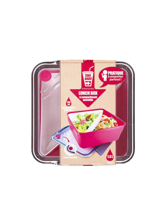 Cook Concept Plastic Lunch Box KA1207 Pink 2600ml
