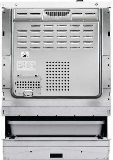 Zanussi Cooker 73lt with Ceramic Hobs W59.6cm. Inox