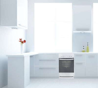 Zanussi ZCE550G1WA Κουζίνα 54lt με Εμαγιέ Εστίες Π50εκ. Λευκή