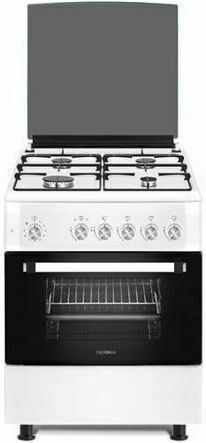 Ferre F6TS40G2-W с емайлирани котлони Ш60см. White