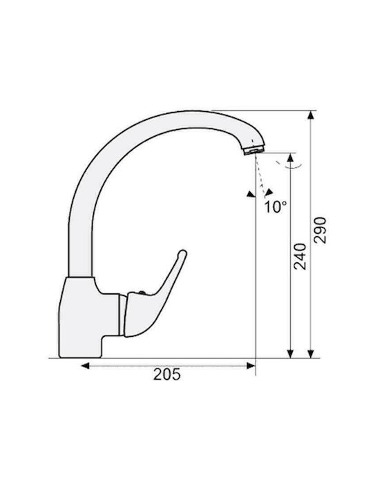 Sanitec Jolla Kitchen Faucet Counter Granite Beige