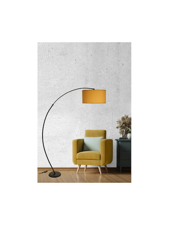 Misra Stehleuchte H185xB30cm. mit Fassung für Lampe E27 Gelb