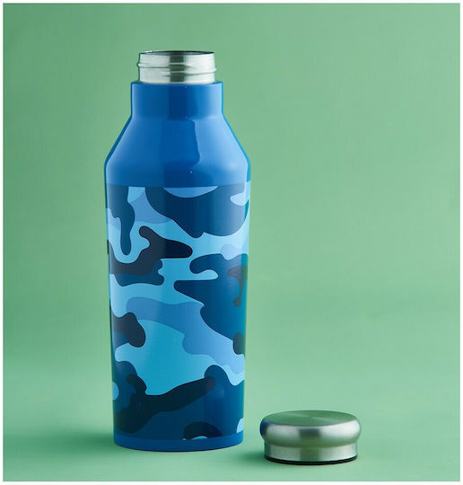 Typhoon Camouflage Sticlă Termos Oțel inoxidabil 600ml Albastru