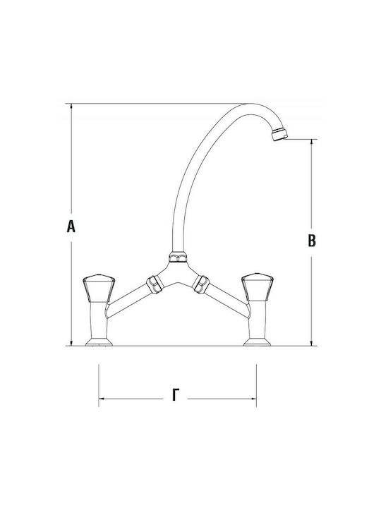 Viospiral Galaxy Sink Faucet Silver