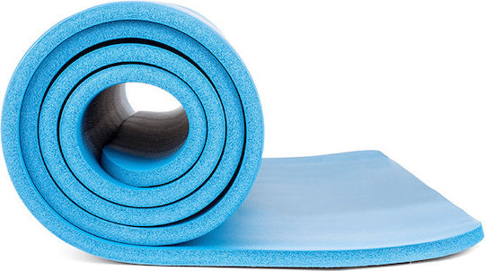 Optimum Στρώμα Γυμναστικής Pilates Μπλε με Ιμάντα Μεταφοράς (183x61x1.5cm)