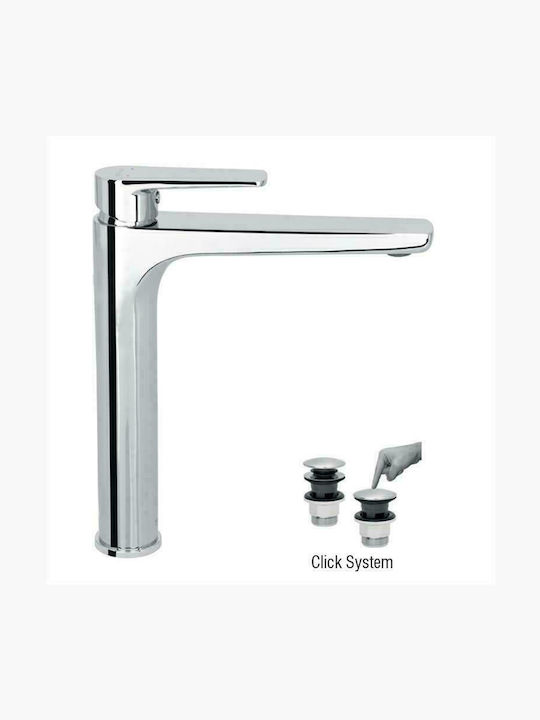 Viospiral Optima Plus Αναμεικτική Μπαταρία Νιπτήρα Ψηλή Ασημί