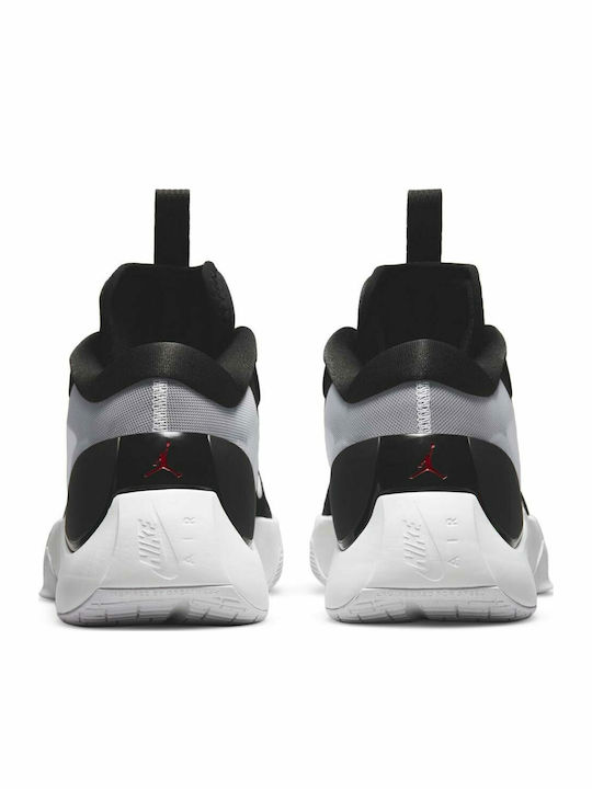 Zoom Separate High Basketball Shoes Black / White / Sky Grey / Gym Red