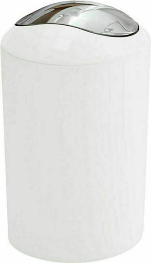 Kleine Wolke Glossy 5063115858 Plastic Perie pentru coșul de gunoi din baie 5lt Alb