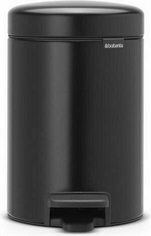 Brabantia New Icon Μεταλλικό Καλαθάκι Μπάνιου 3lt Black Matt Black Matt