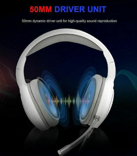 Redragon H270 Mento Over Ear Gaming Headset with Connection 3.5mm / USB White