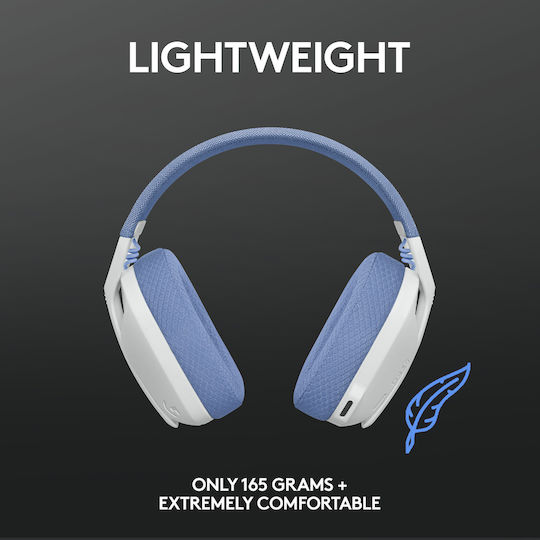 Logitech G435 Lightspeed Wireless Over Ear Gaming Headset with Connection Bluetooth / USB White