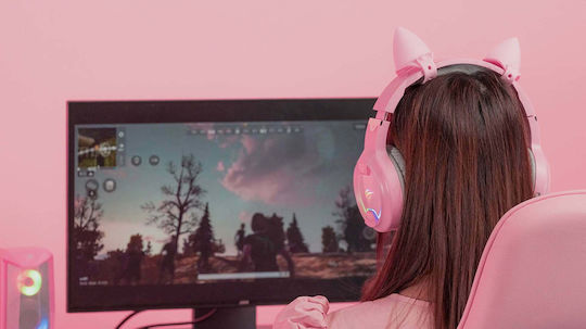 Havit H2233D On Ear Gaming Headset με σύνδεση USB / 3.5mm Ροζ