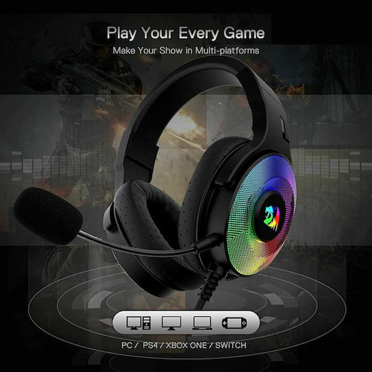 Redragon Pandora H350 RGB Over Ear Gaming Headset με σύνδεση USB