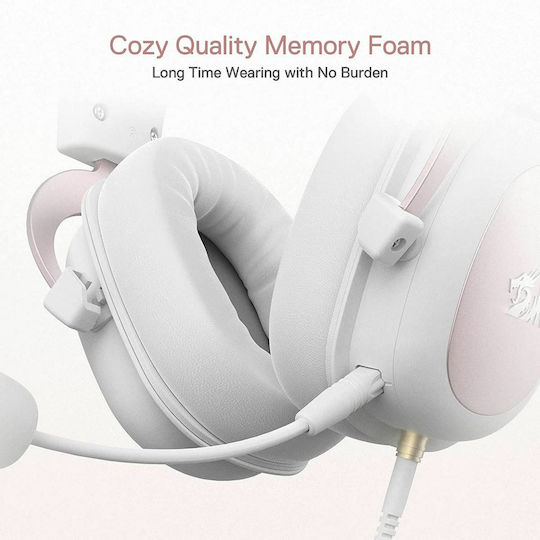 Redragon H510 Zeus Über Ohr Gaming-Headset mit Verbindung 3,5mm / USB Weiß