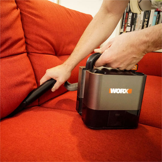 Worx Cube Vac Handstaubsauger für Autos Trockenes Saugen Wiederaufladbar 12V mit Batterie und Ladegerät Black, Grey