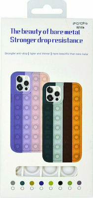 Ancus Pop It Silicone Back Cover White (iPhone 12 / 12 Pro)